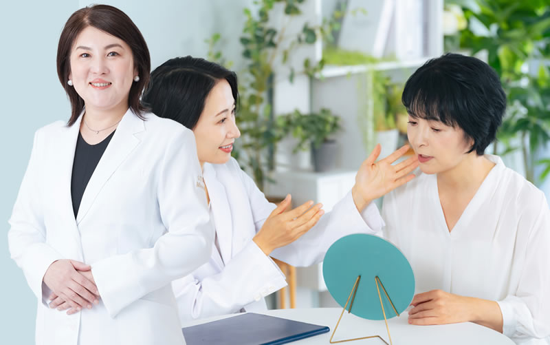 美容皮膚科のカウンセリングの様子